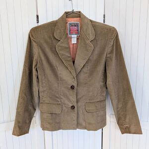 Fielding Crown Corduroy Blazer Jacket Brown Cotton Tailored Preppy Vintage 5/6
